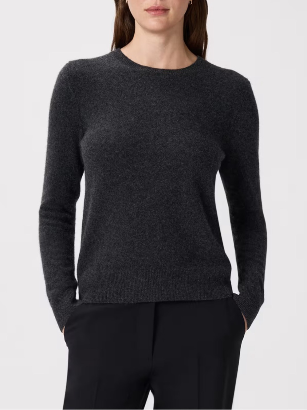 Quince Mongolian Cashmere Crewneck Sweater Women Size L NWT Classic Quiet Luxury
